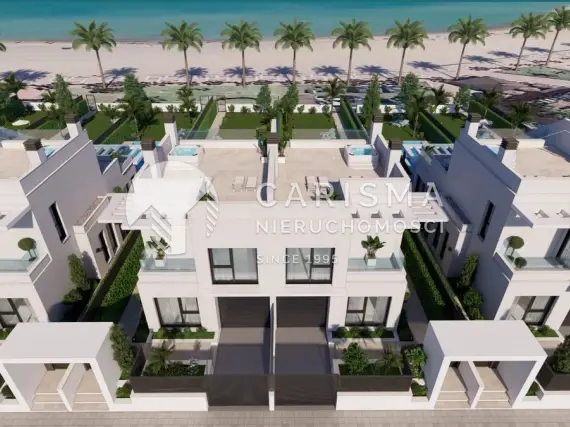 (6) Nowe wille przy plaży w Los Alcázares – Infinity Beach z prywatnym dostępem do promenady