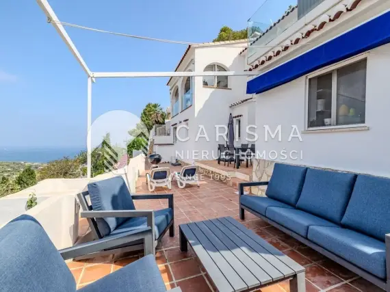 (19) Śródziemnomorska willa z panoramicznym  widokiem na morze w Denii na Costa Blanca