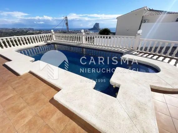 (5) Willa na sprzedaż w Calpe (Cucarres) – panoramiczny widok na morze i góry