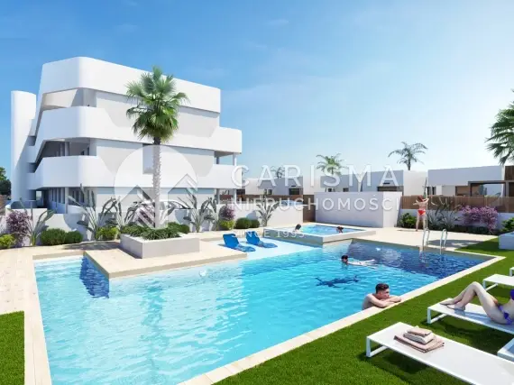 (31) Apartamenty w Los Alcázares z widokiem na morze i pole golfowe