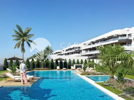 Apartamenty przy Serena Golf z widokiem na morze, ogrodami i tarasami w Los Alcázares 2