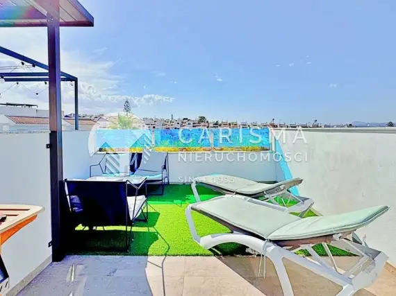 (29) Nowoczesny bliźniak 3 sypialnie z ogrodem i tarasem dachowym w Los Balcones, Torrevieja